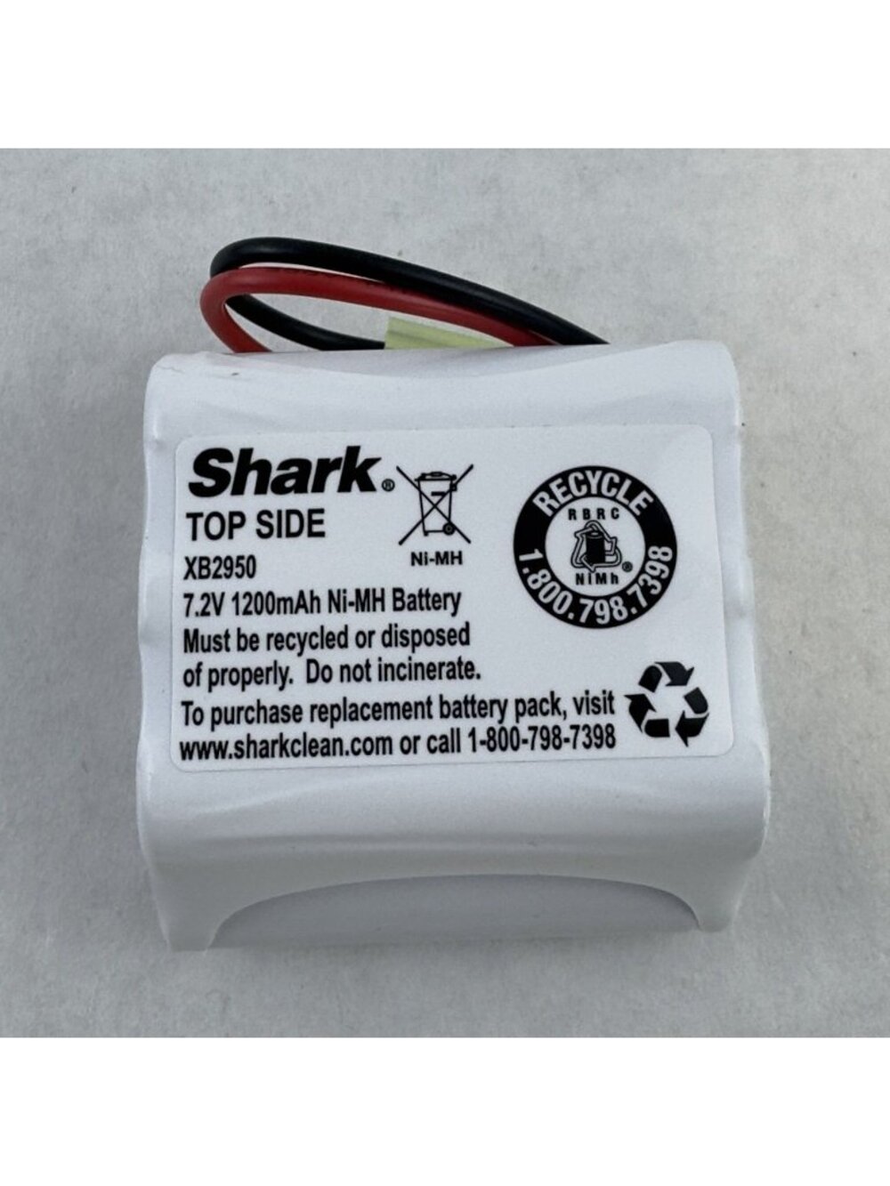 Shark 7.2V 1200mAh Ni-MH Replacement Battery Pack XB2950 For Cordless Vacuums
